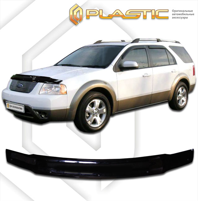 Дефлектор капота Classic черный Ford Freestyle  2004-2007 СА Пластик