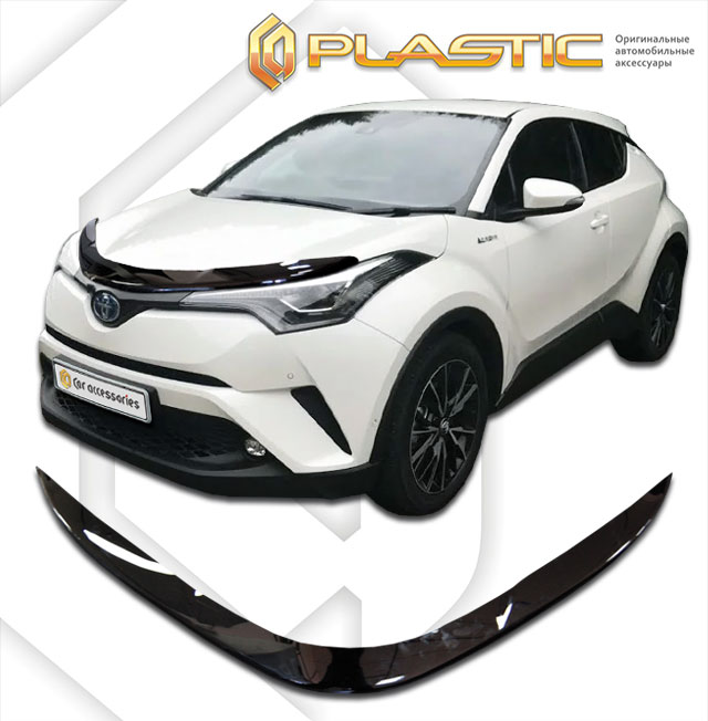 Дефлектор капота Classic черный Toyota C-HR  2018-н.в. СА Пластик