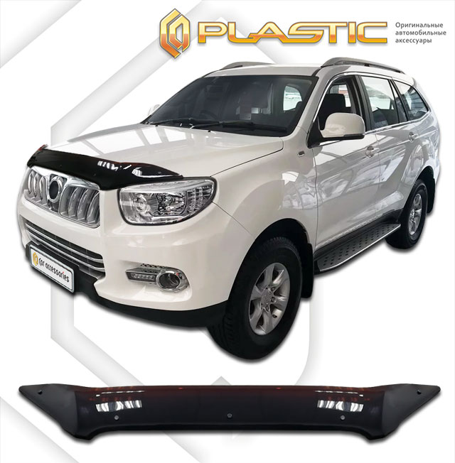 Дефлектор капота Classic черный Foton Sauvana  2015–н.в. СА Пластик