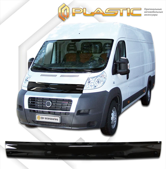 Дефлектор капота Classic черный Peugeot Boxer  2006–н.в. СА Пластик