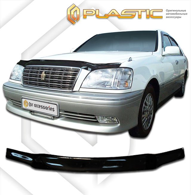 Дефлектор капота Classic черный Toyota Crown  1999-2003 СА Пластик