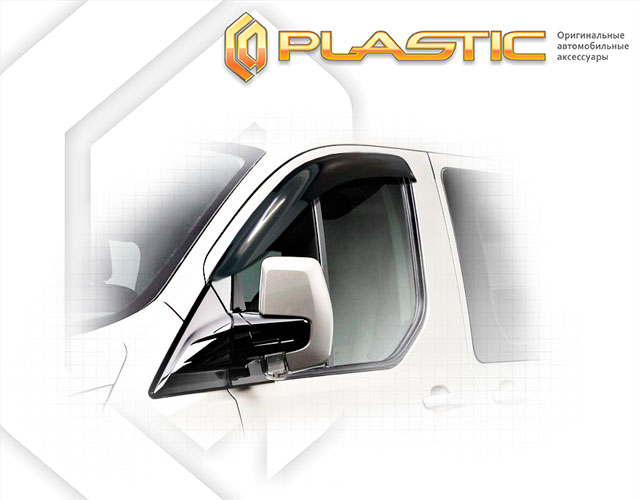 Ветровики дверей Classic полупрозрачный Ford Tourneo Custom 2012–2016 СА Пластик