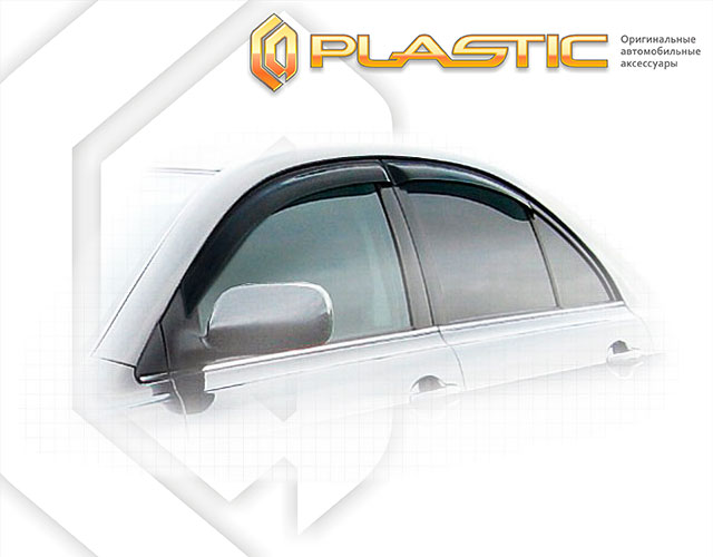 Ветровики дверей Classic полупрозрачный Toyota Avensis  2003-2008 СА Пластик