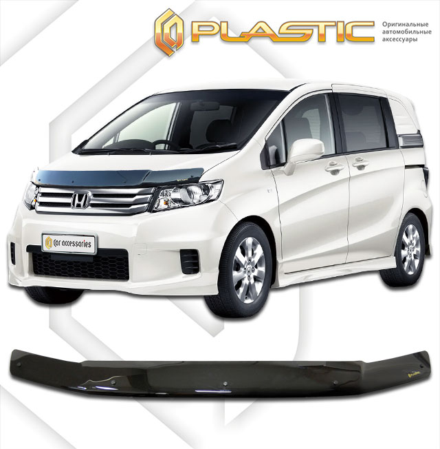 Дефлектор капота Classic черный Honda Freed Spike  2010–2014 СА Пластик