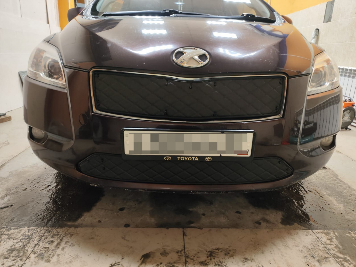 Утеплитель радиатора кожаный Toyota Mark X Zio 2007-2001