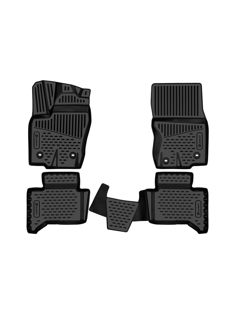 Коврики 3D в салон для TOYOTA Land Cruiser Prado 250 2023-, 5мест, с накладкой на тоннеле,(полиуретан) / Тойота Ленд крузер прадо