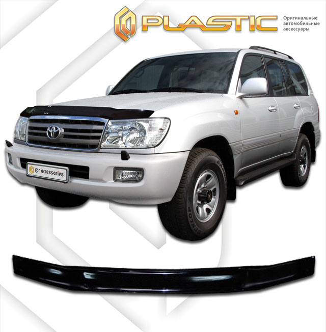 Дефлектор капота Classic черный Toyota Land Cruiser 100 2002-2007 СА Пластик