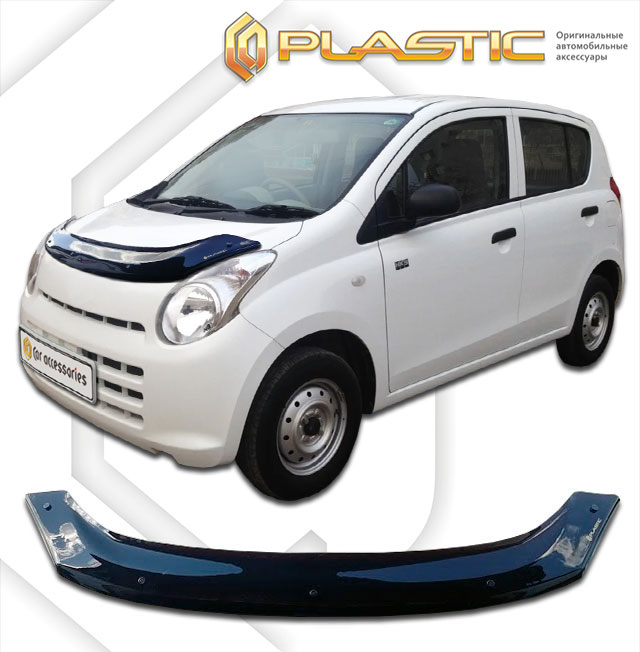 Дефлектор капота Classic черный Suzuki Alto  2010-2014 СА Пластик