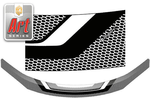 Дефлектор капота Серия "Art" серебро Toyota Premio  2016-н.в. СА Пластик