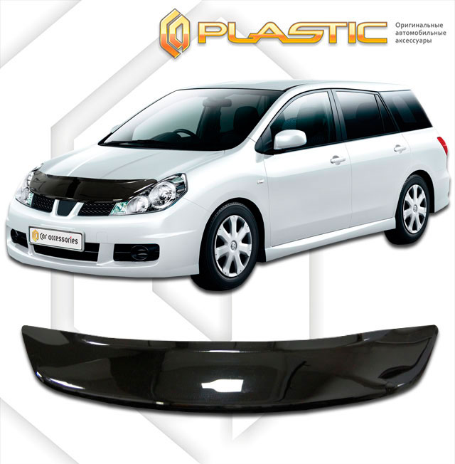 Дефлектор капота Classic черный Mazda Familia  2007–2018 СА Пластик