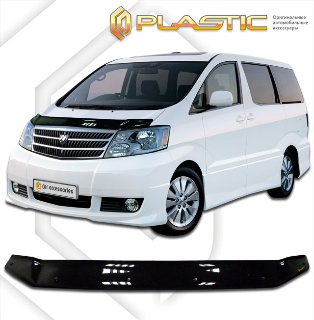 Дефлектор капота Classic черный Toyota Alphard  2003–2008 СА Пластик