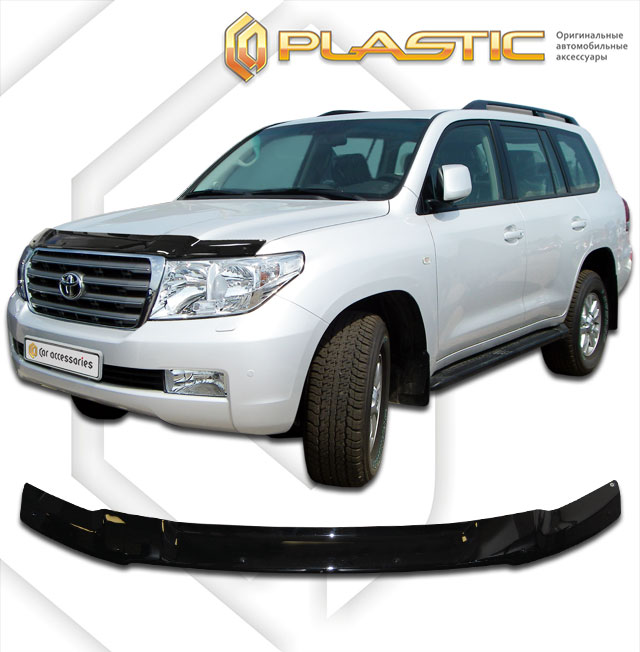 Дефлектор капота Classic черный Toyota Land Cruiser 200 2008-2012 СА Пластик