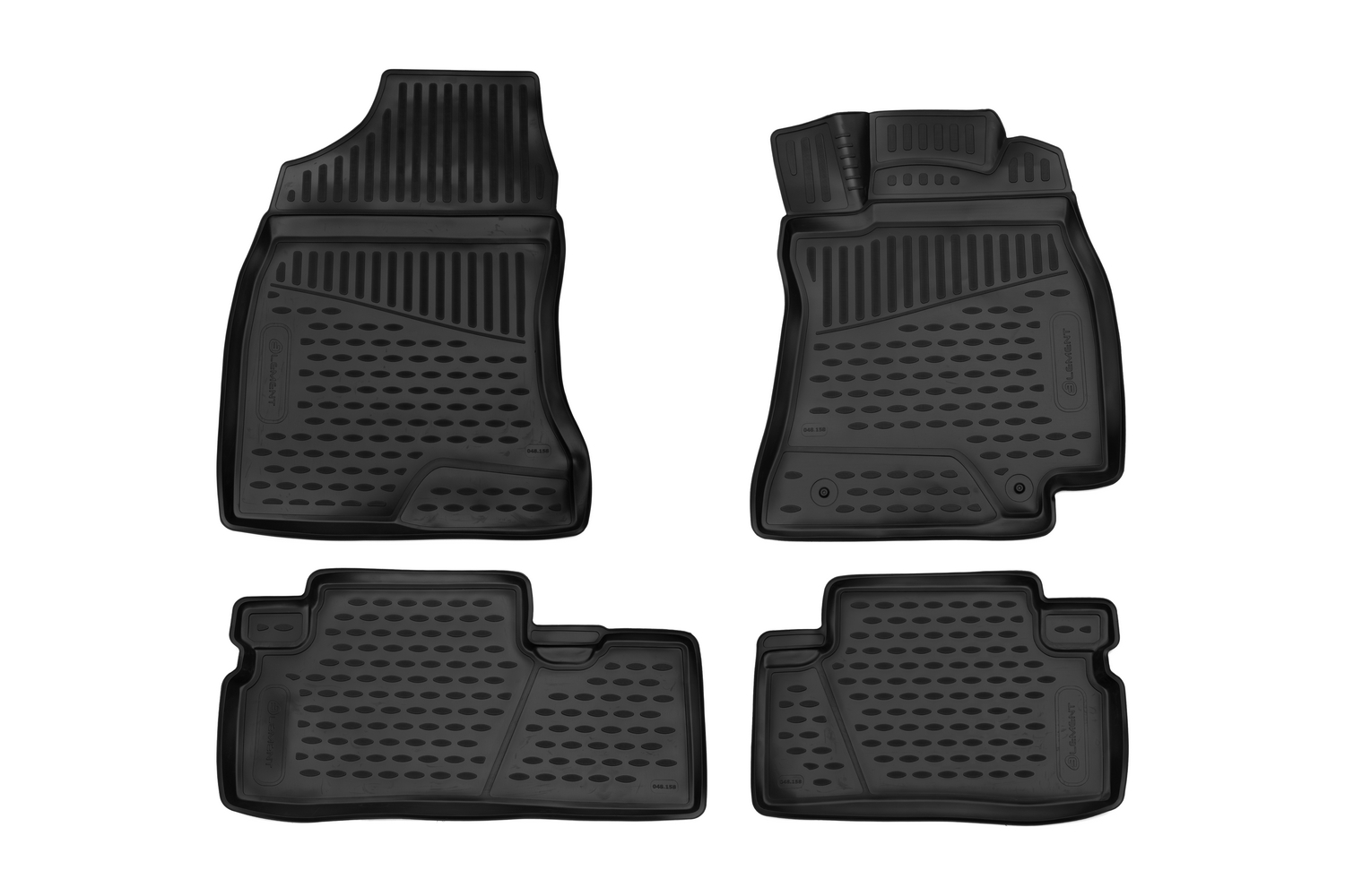 Коврики 3D в салон TOYOTA Wish 20 , 2009-2018, 4 шт. (полиуретан)