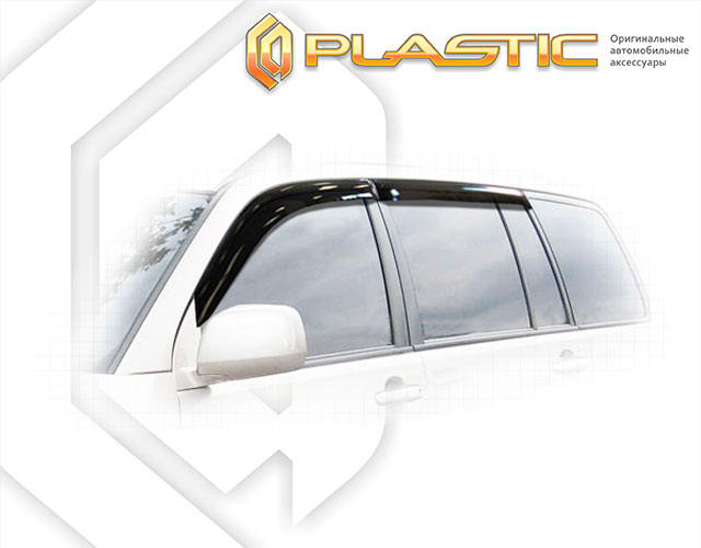Ветровики дверей Classic полупрозрачный Toyota Kluger V  2004–2007 СА Пластик