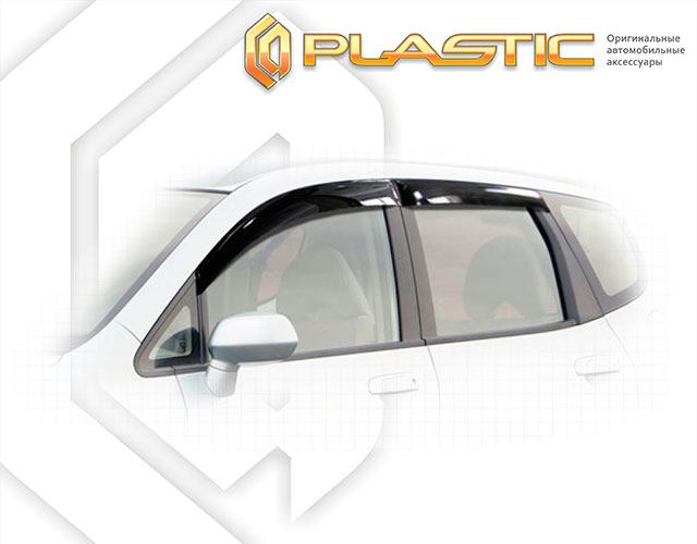 Ветровики дверей Classic полупрозрачный Honda Jazz  2001-2007 СА Пластик