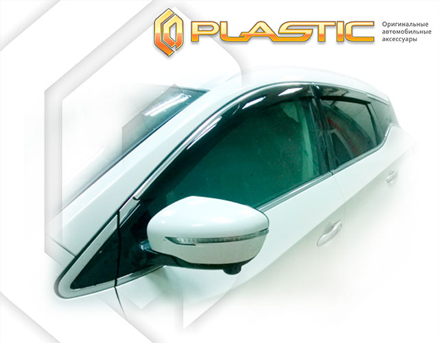 Ветровики дверей Classic полупрозрачный Nissan Murano  2016–н.в.  СА Пластик