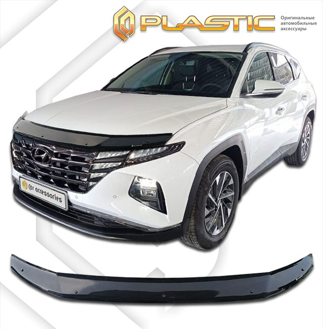 Дефлектор капота Classic черный Hyundai Tucson  2020-н.в.  СА Пластик