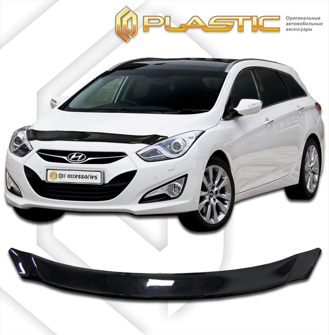 Дефлектор капота Classic черный Hyundai i30 универсал 2012–н.в. СА Пластик