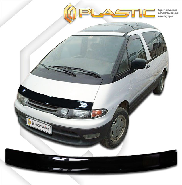 Дефлектор капота Classic черный Toyota Estima Lucida  1992 СА Пластик