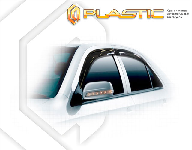 Ветровики дверей Classic полупрозрачный Geely MK  2008–н.в. СА Пластик