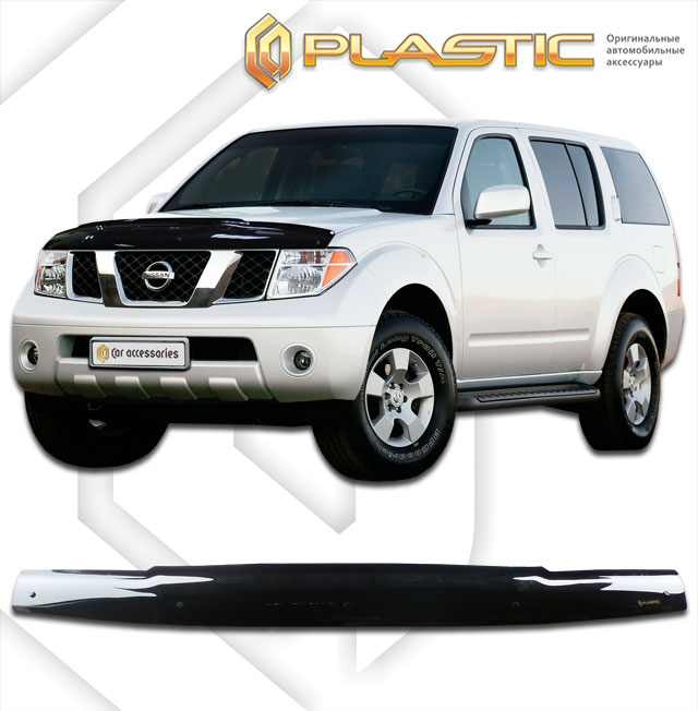 Дефлектор капота Classic черный Nissan Terrano  2005-2007 СА Пластик