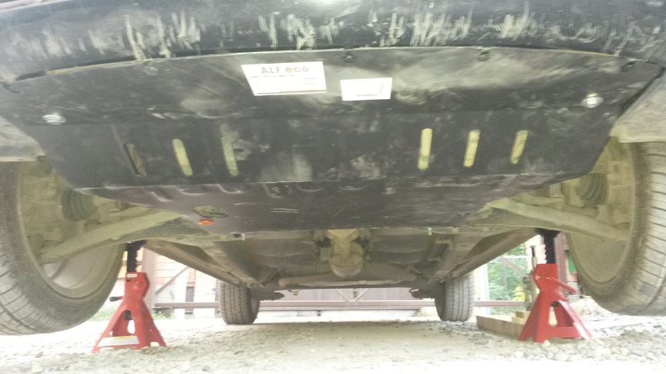 Защита картера и КПП Mitsubishi Colt — правый руль              2002 - 2012 сталь 2мм