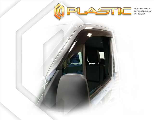 Ветровики дверей Classic полупрозрачный Mercedes-Benz Sprinter  2018-н.в. СА Пластик