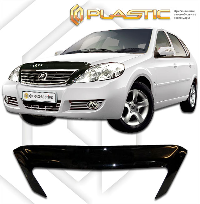 Дефлектор капота Classic черный Lifan Breez  2008 СА Пластик