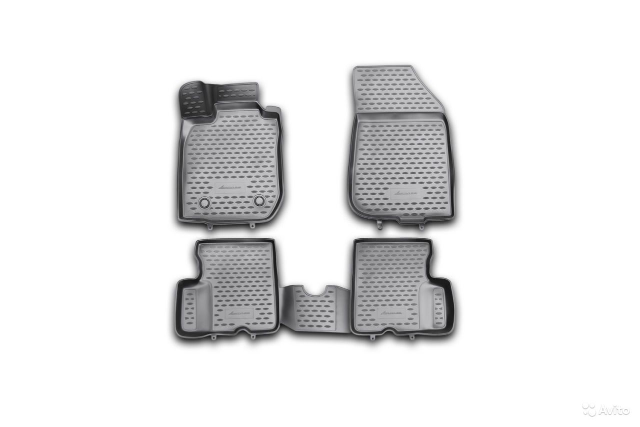 Коврики 3D в салон NISSAN Terrano, 2014-2016, 2WD, 4 шт. (полиуретан)