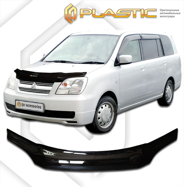 Дефлектор капота Classic черный Mitsubishi Dion  2002-2005 СА Пластик