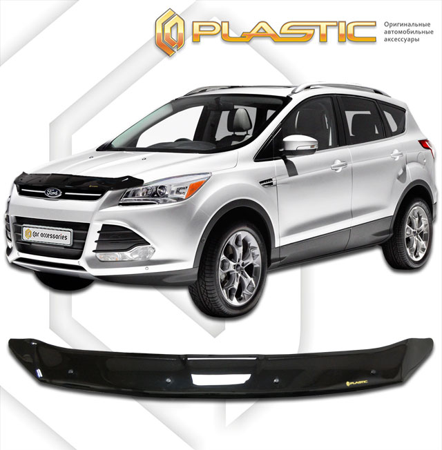 Дефлектор капота Classic черный Ford Escape  2012–2016 СА Пластик