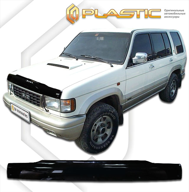 Дефлектор капота Classic черный Isuzu Bighorn  1996 СА Пластик