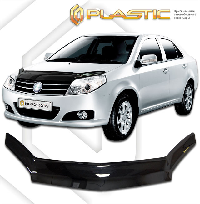 Дефлектор капота Classic черный Geely MK  2008–н.в. СА Пластик