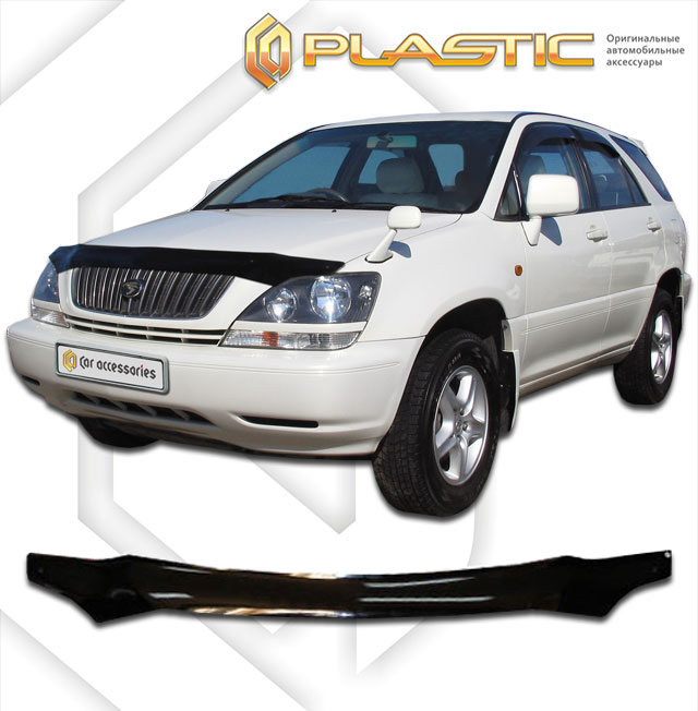 Дефлектор капота Classic черный Toyota Harrier  1997-2002 СА Пластик
