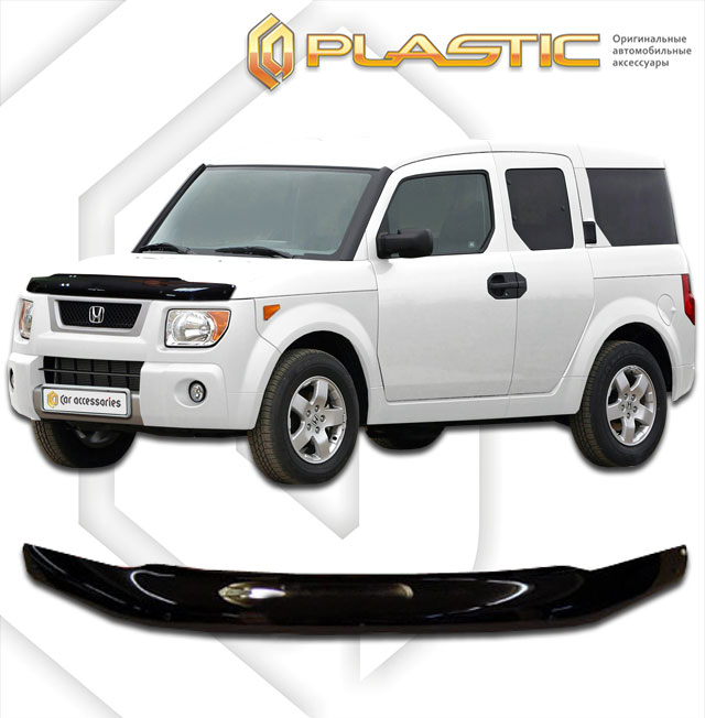 Дефлектор капота Classic черный Honda Element  2003-2008 СА Пластик