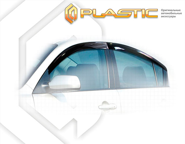 Ветровики дверей Classic полупрозрачный Mazda 3 седан 2009-2013 СА Пластик