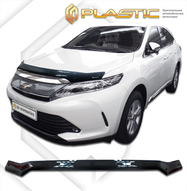 Дефлектор капота Classic черный Toyota Harrier  2013–2017 СА Пластик