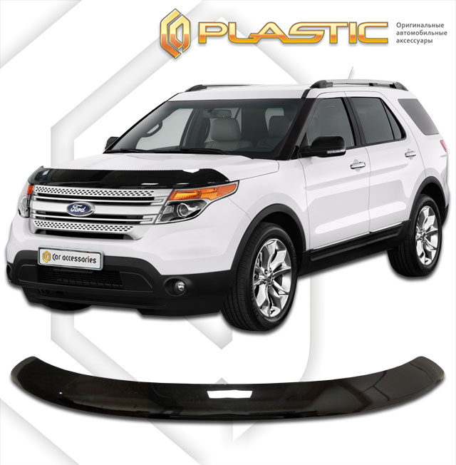 Дефлектор капота Classic черный Ford Explorer  2011–2015. СА Пластик