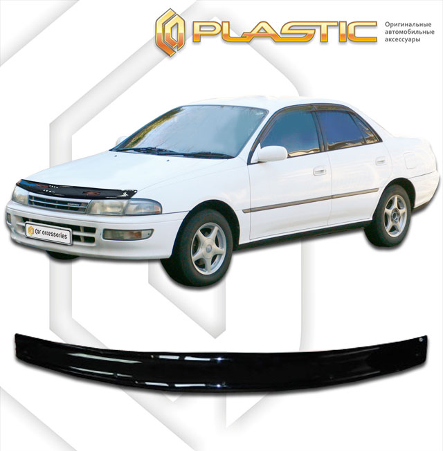 Дефлектор капота Classic черный Toyota Carina  1990-1994 СА Пластик