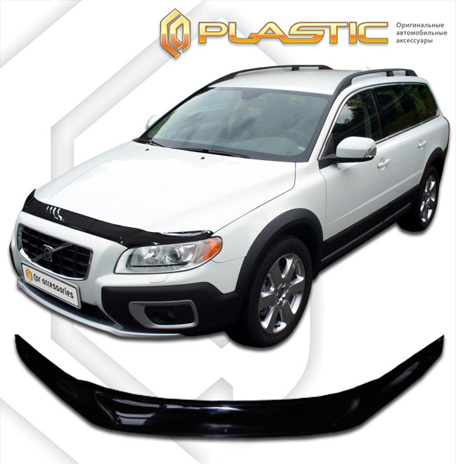 Дефлектор капота Classic черный Volvo XC70  2009 СА Пластик