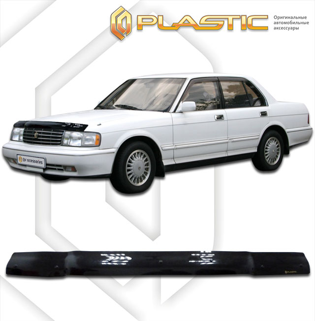Дефлектор капота Classic черный Toyota Crown  1991–1999 СА Пластик