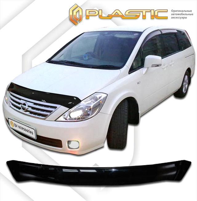 Дефлектор капота Classic черный Nissan Presage  2003-2006 СА Пластик