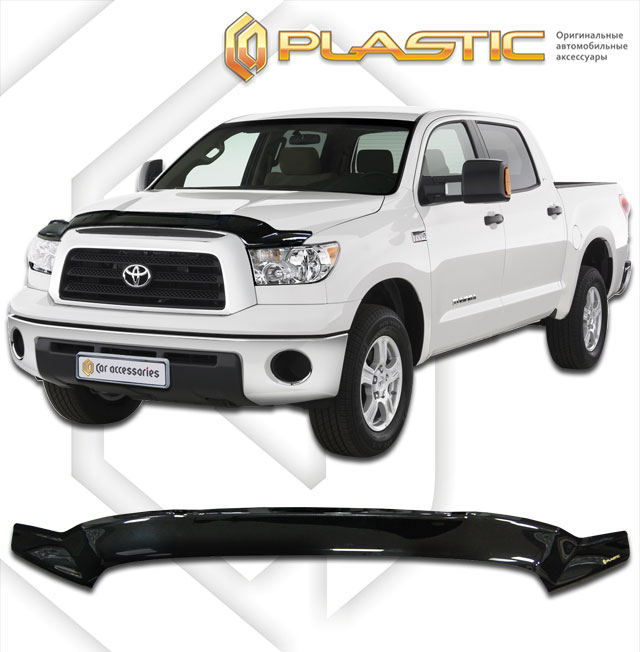 Дефлектор капота Classic черный Toyota Tundra Crew Max 2007-2013 СА Пластик