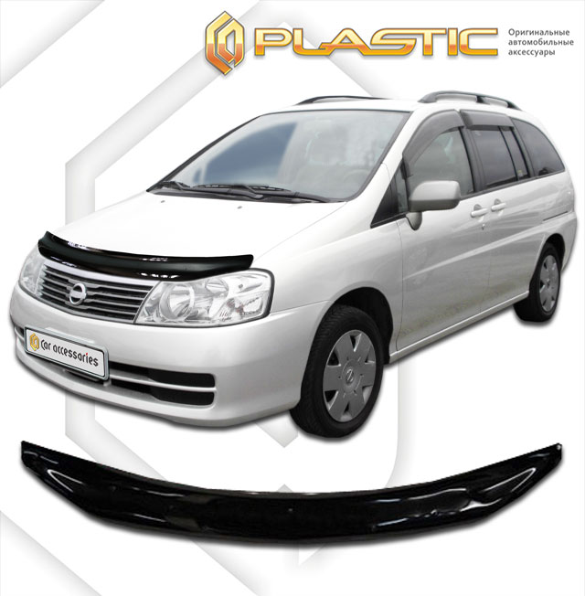 Дефлектор капота Classic черный Nissan Liberty  2001-2004 СА Пластик