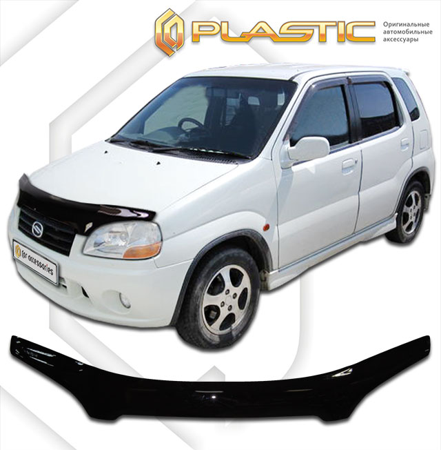 Дефлектор капота Classic черный Suzuki Swift  2000–2004 СА Пластик