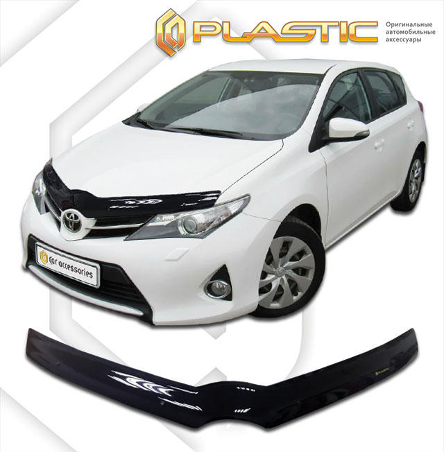 Дефлектор капота Classic черный Toyota Auris  2012-2018 СА Пластик