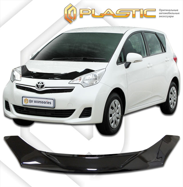 Дефлектор капота Classic черный Toyota Ractis  2010–2014 СА Пластик