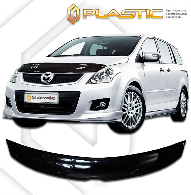 Дефлектор капота Classic черный Mazda MPV  2006 СА Пластик