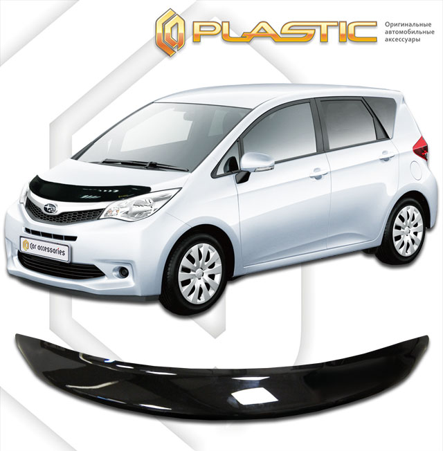 Дефлектор капота Classic черный Subaru Trezia  2010–2014 СА Пластик
