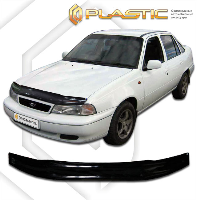 Дефлектор капота Classic черный Daewoo Nexia  1995-2008 СА Пластик